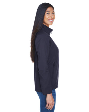 North End Ladies' Three-Layer Fleece Bonded Performance Soft Shell Jacket - Side