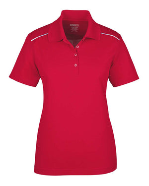 CORE365 Origin Performance Pique Polo Reflective Piping - Women's