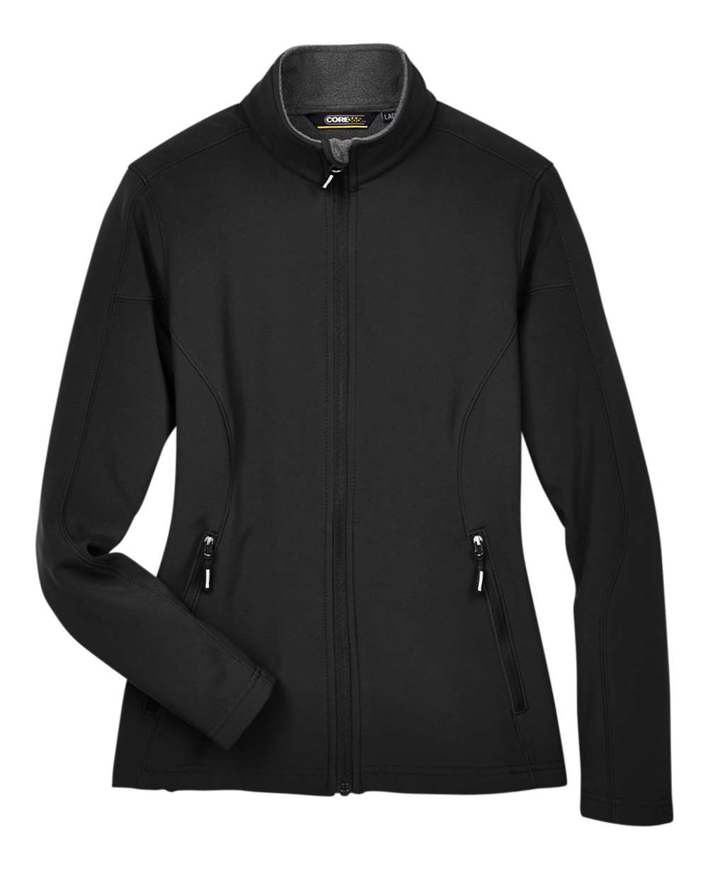 CORE365 Ladies' 2-Layer Fleece Bonded Soft Shell Jacket - Black