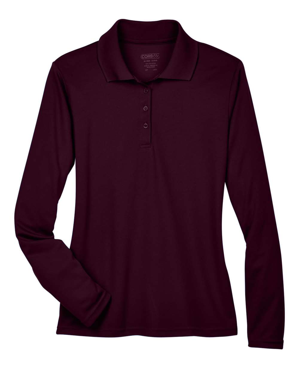 CORE365 Pinnacle Long Sleeve Pique Polo - women's - Burgundy