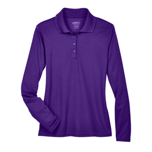 Core 365 Pinnacle Long Sleeve Pique Polo - women's - Campus Purple