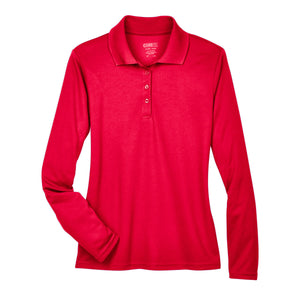Core 365 Pinnacle Long Sleeve Pique Polo - women's - Red