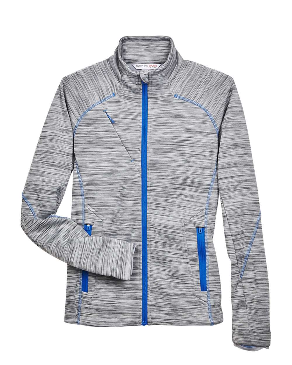 North End Ladies' Flux Mélange Bonded Fleece Jacket