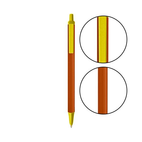 Metallic Orange BIC® Clic Stic® Pen - Metallic Orange With Yellow