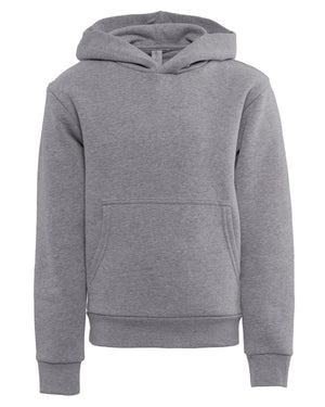 Youth Fleece Pullover Hooded Sweatshirt - Heather Gray