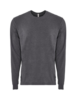 Unisex Sueded Long-Sleeve Crew - Heather Metal