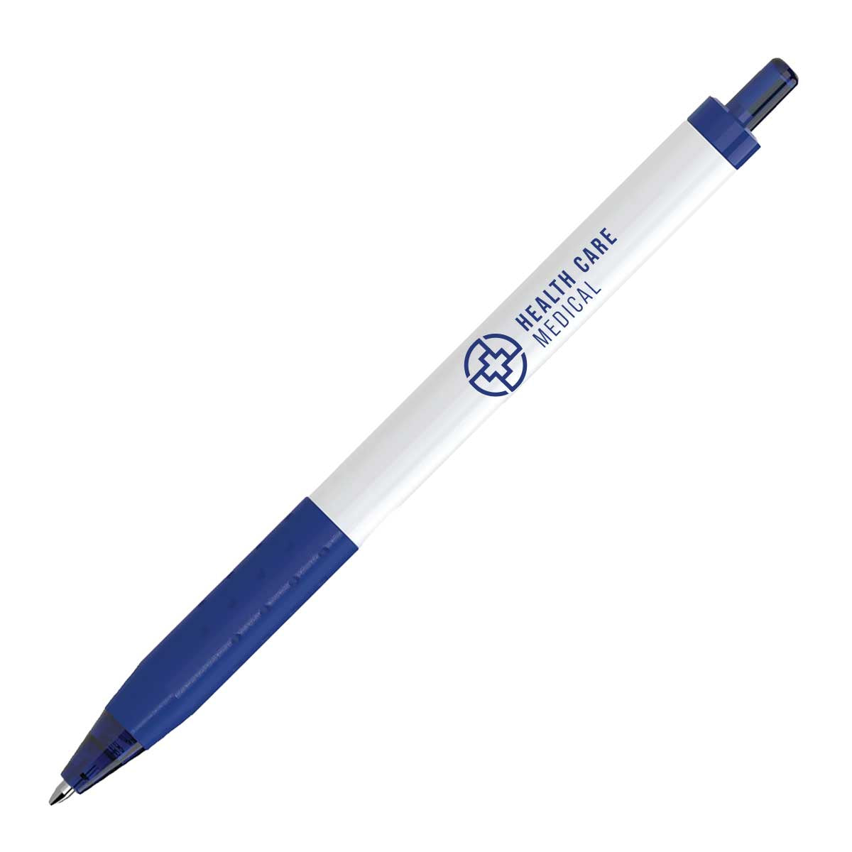 Papermate Ink Joy 300 R/T White Barrel 8 Colored Grips By Papermate - White With Blue