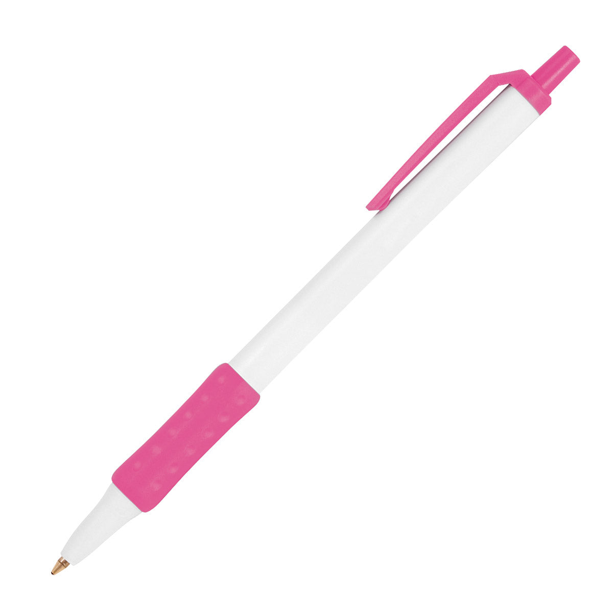 BIC® Clic Stic® Grip Pen - White With Pink