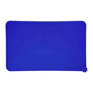Silicone Pet Food Place Mat - Blue