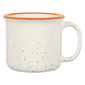 15 Oz. Blaze Campfire Mug - White With Orange