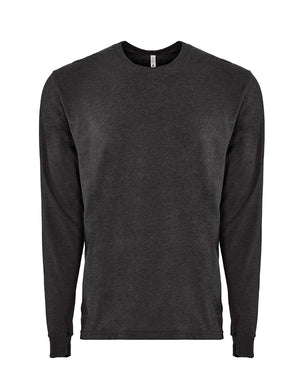 Unisex Sueded Long-Sleeve Crew - Heather Charcoal