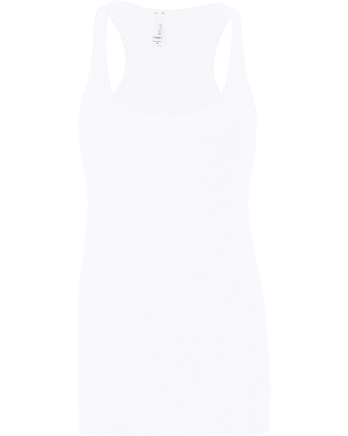 BELLA + CANVAS Ladies' Triblend Racerback Tank - Solid White Triblend