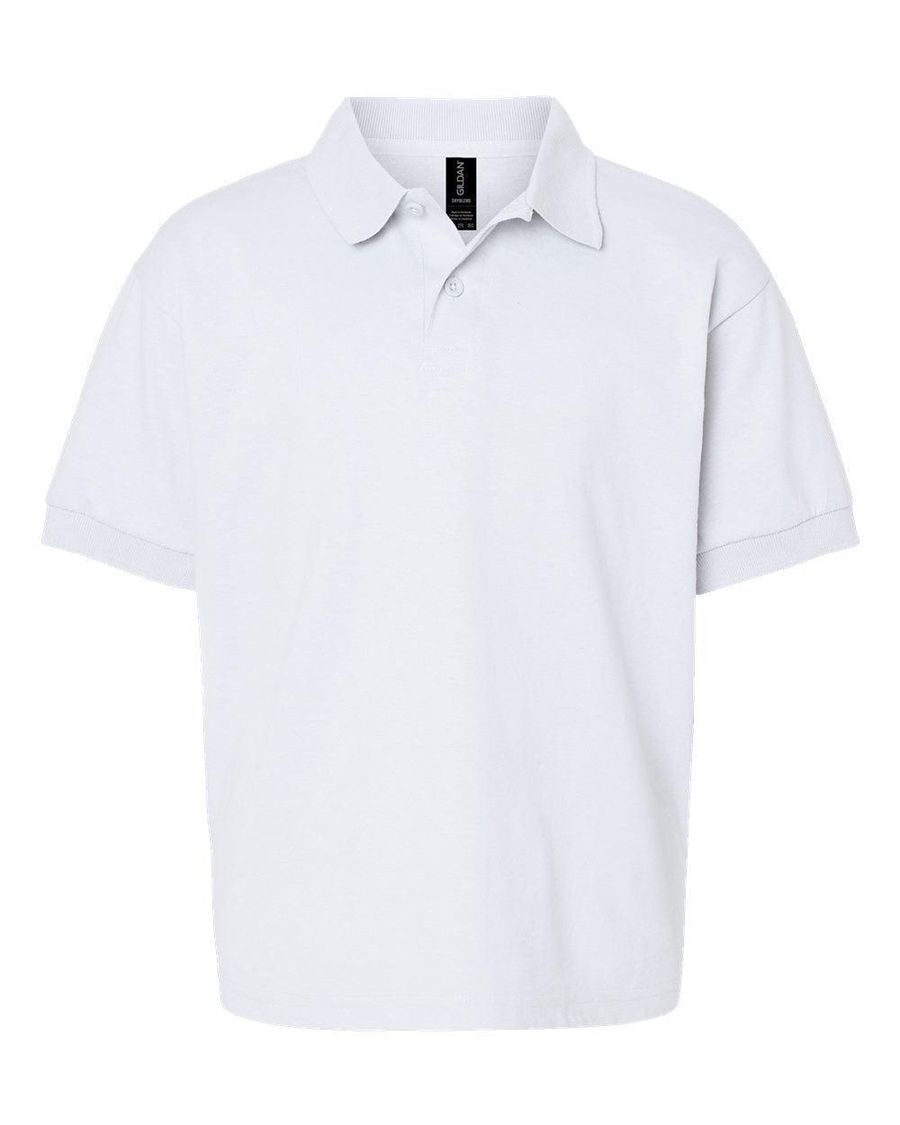 Gildan Youth Jersey Polo - White