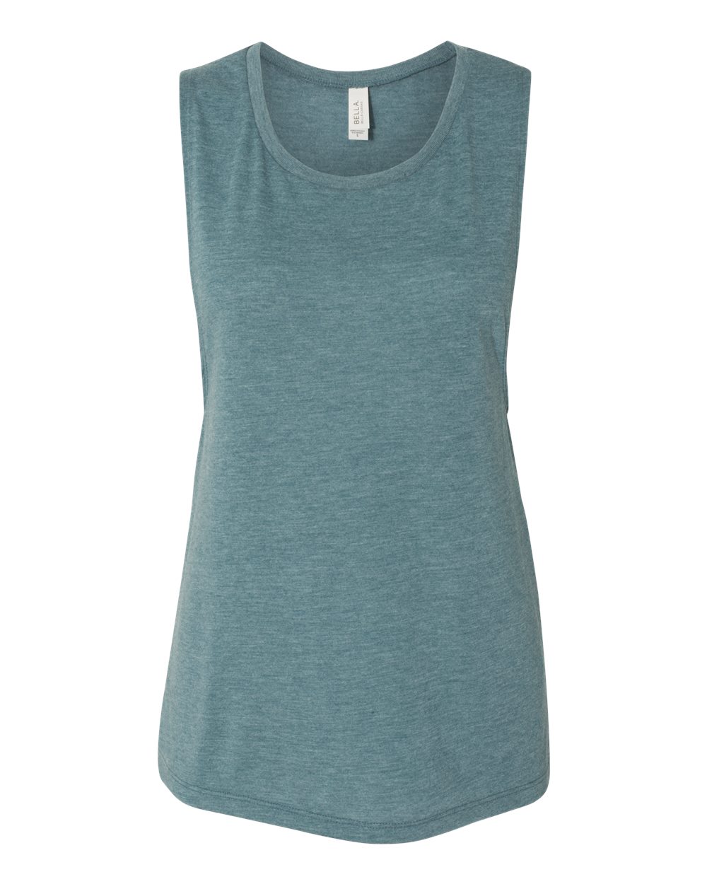 BELLA + CANVAS Ladies' Flowy Scoop Muscle Tank - Heather Deep Teal