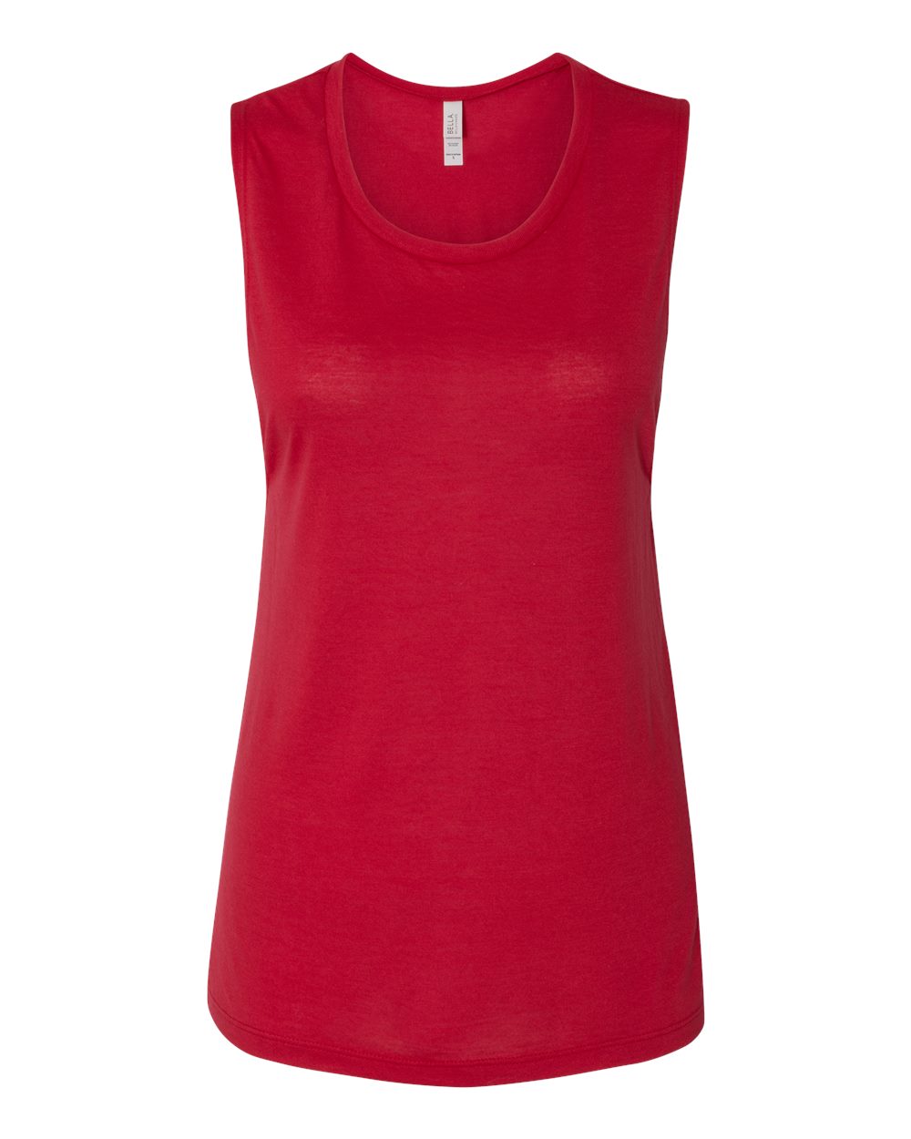BELLA + CANVAS Ladies' Flowy Scoop Muscle Tank - Red
