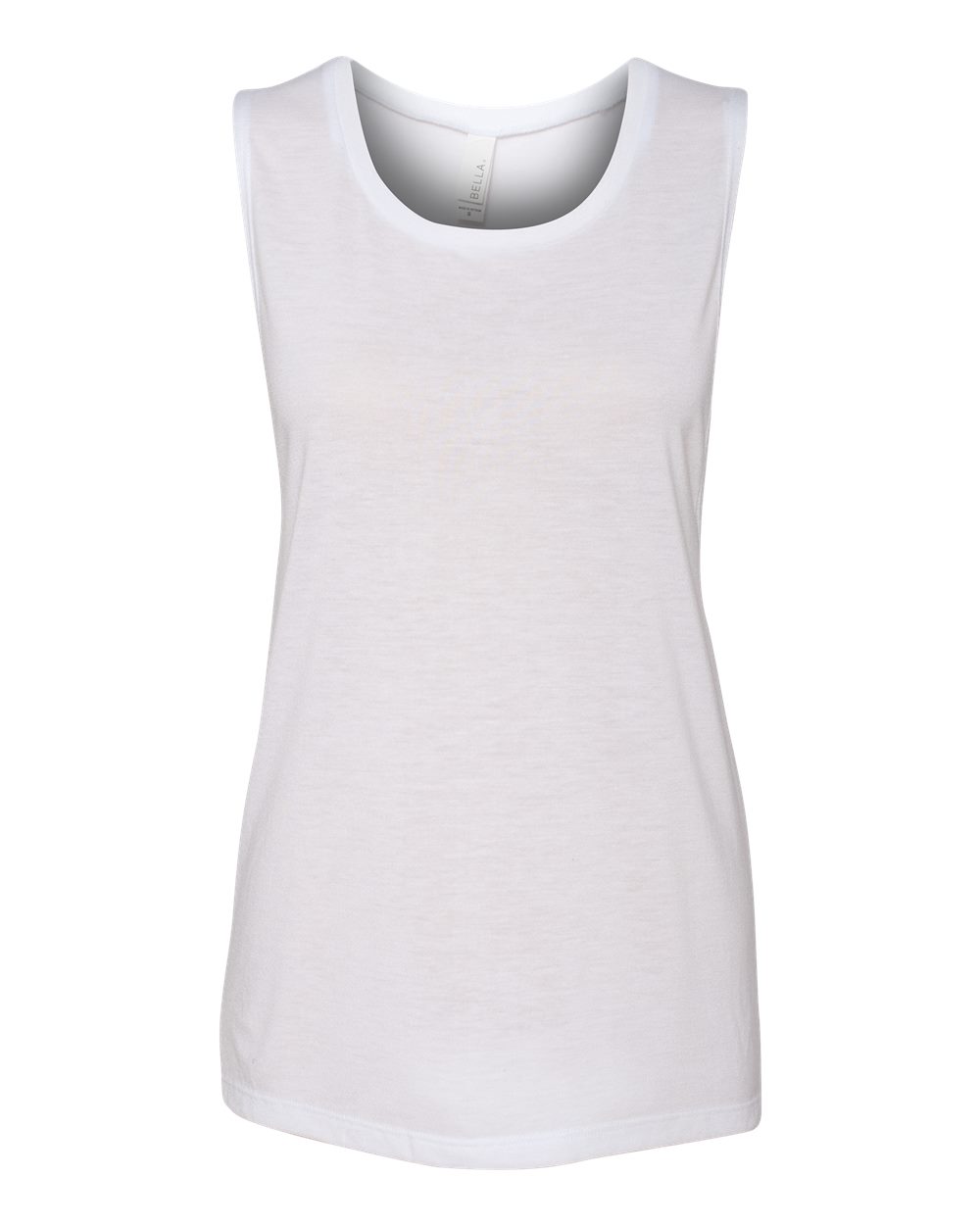 BELLA + CANVAS Ladies' Flowy Scoop Muscle Tank - White