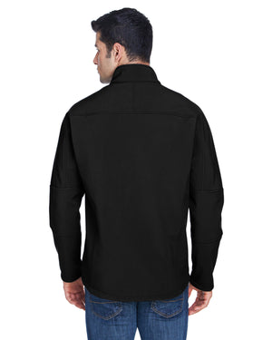 North End Men's Three-Layer Fleece Bonded Soft Shell Technical Jacket - Back
