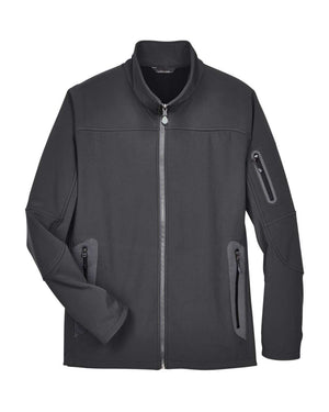North End Men's Three-Layer Fleece Bonded Soft Shell Technical Jacket - Graphite