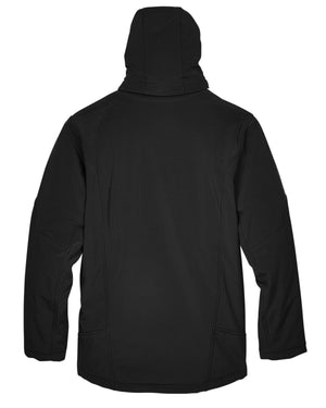 North End Men's Glacier Insulated Three-Layer Fleece Bonded Soft Shell Jacket with Detachable Hood - Back