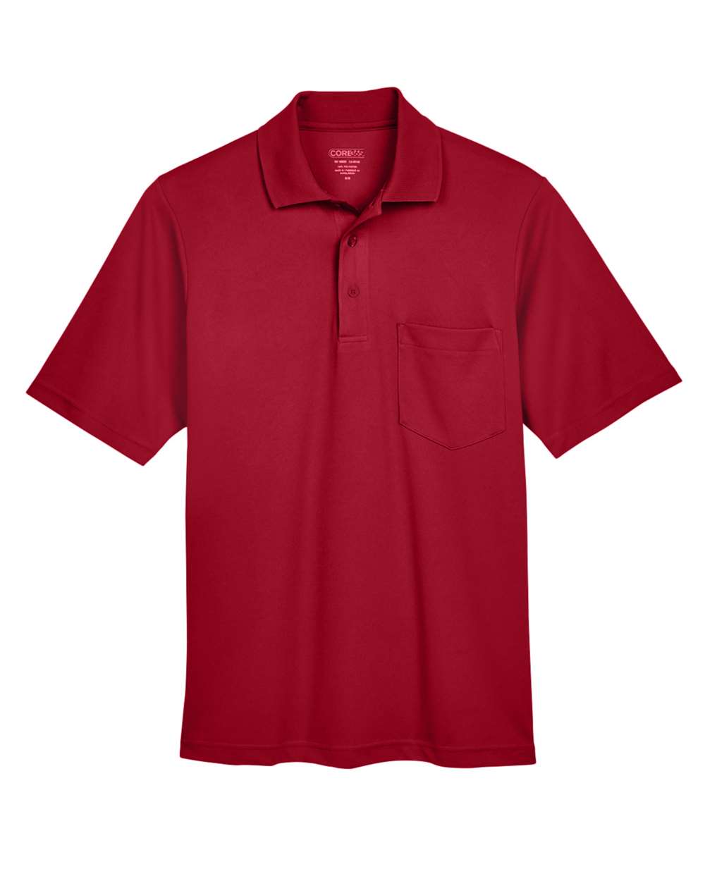 CORE365 Origin Performance Pique Polo with Pocket - Men's - Classic Red