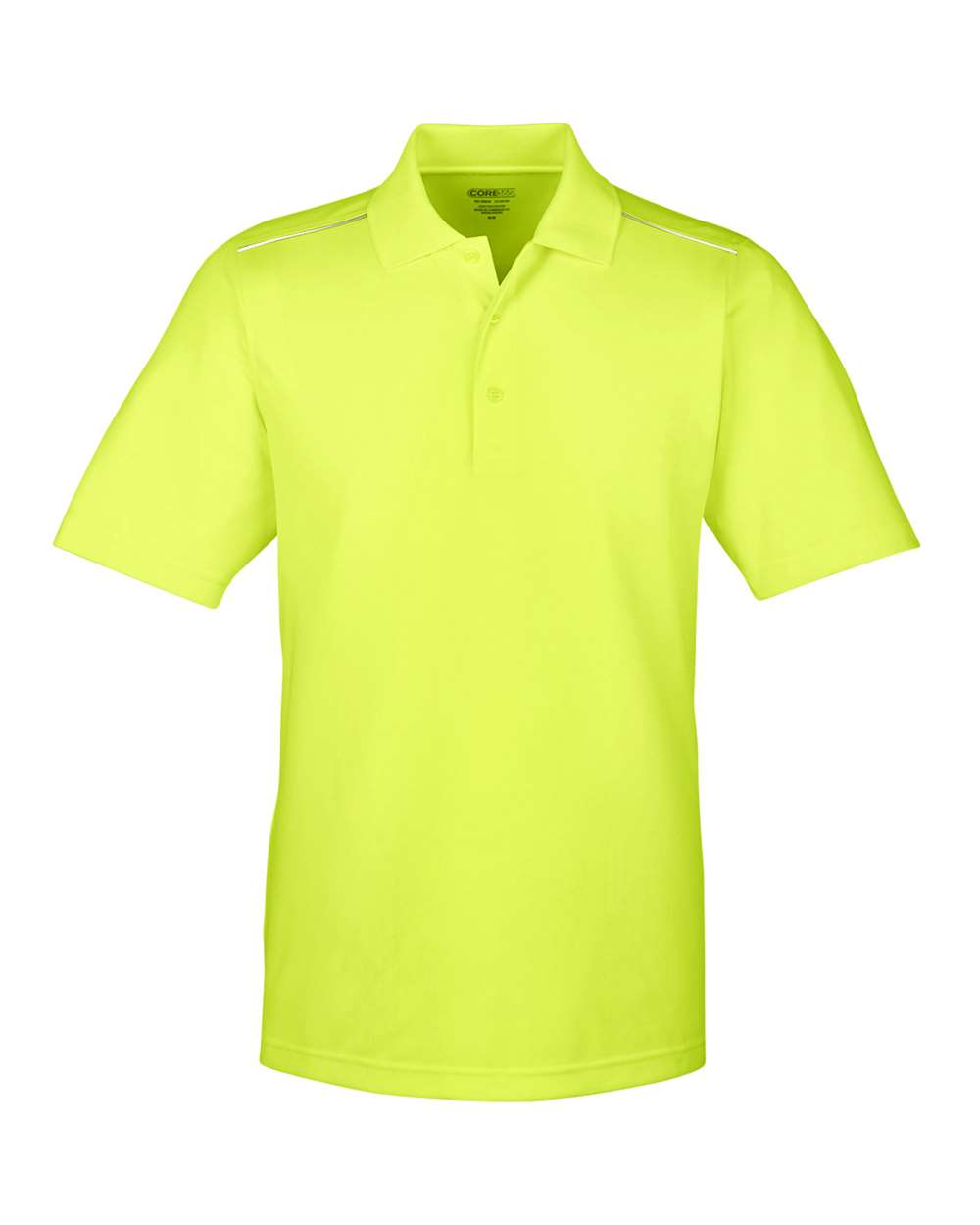 CORE365 Origin Performance Pique Polo with Reflective Piping - Men's - Safety Yellow