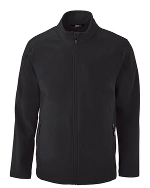 Core365 Men's Tall Cruise Two-Layer Fleece Bonded Soft Shell Jacket - Black