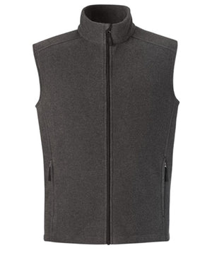 Core365 Men's Journey Fleece Vest - Heather Charcoal