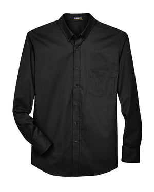 CORE365 Operate Long Sleeve Twill Shirt (Men's) - Black