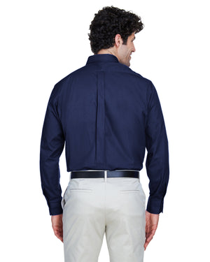 Core365 Men's Tall Operate Long-Sleeve Twill Shirt - Back