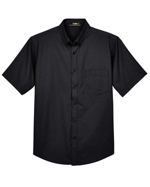 CORE365 Origin Short Sleeve Twill Shirt - Men - Black