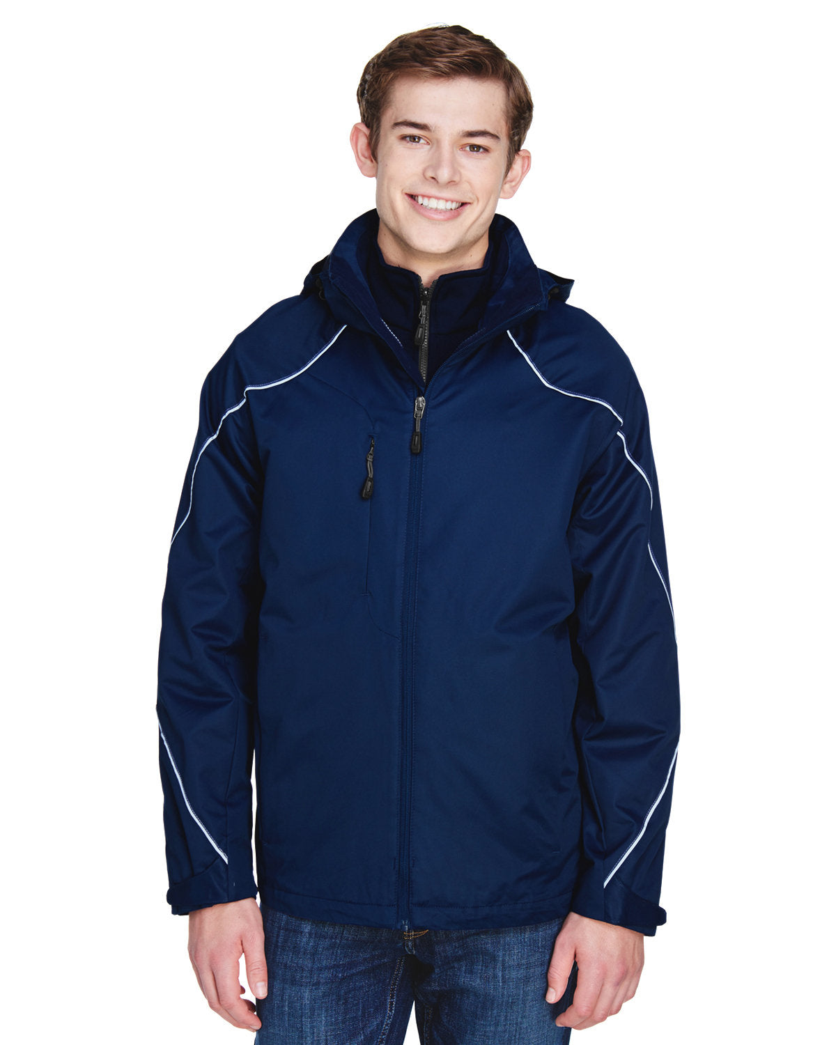 North End Men's Angle 3-in-1 Jacket with Bonded Fleece Liner - Front