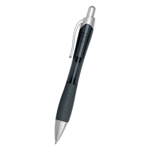 Rio Gel Pen With Contoured Rubber Grip - Translucent Black