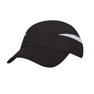 Super light weight performance running cap w/ elastic & toggle / solid - White