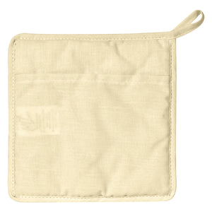 Quilted Cotton Canvas Pot Holder - Natural