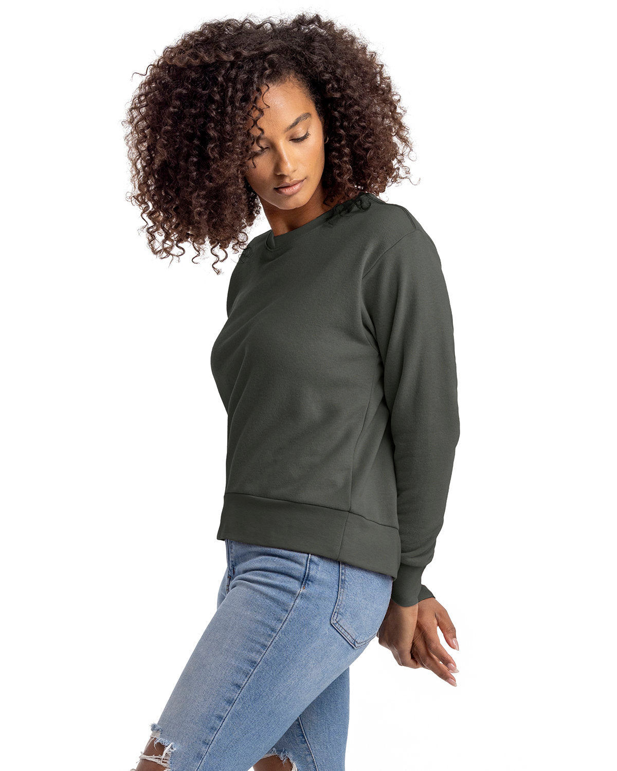 Next Level Apparel Ladies' Laguna Sueded Sweatshirt - Side