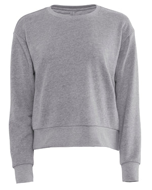 Next Level Apparel Ladies' Laguna Sueded Sweatshirt - Heather Gray