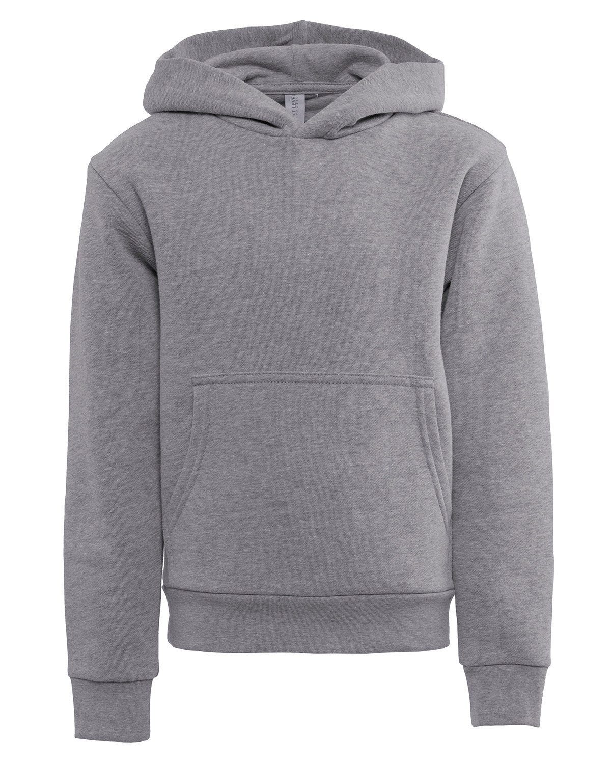 Next Level Apparel Youth Fleece Pullover Hooded Sweatshirt - Heather Gray