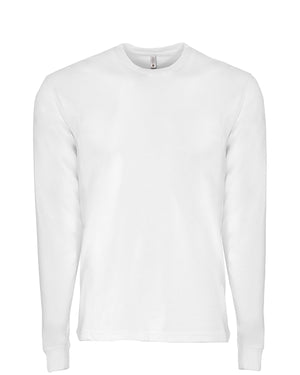 Unisex Sueded Long-Sleeve Crew - White