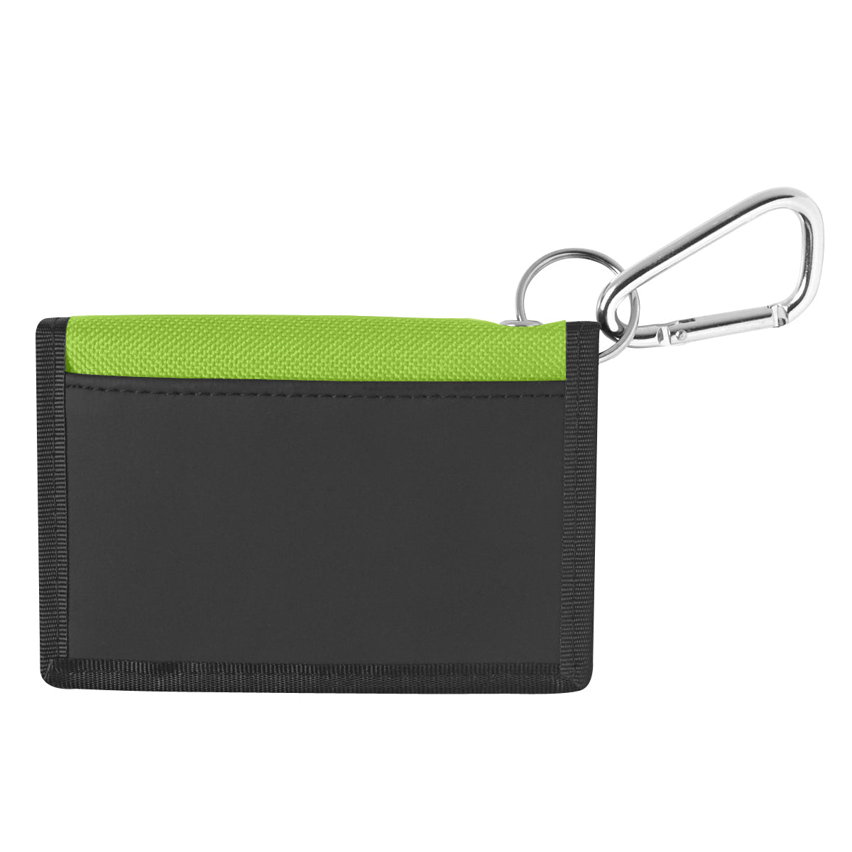 Wallet With Carabiner - Lime