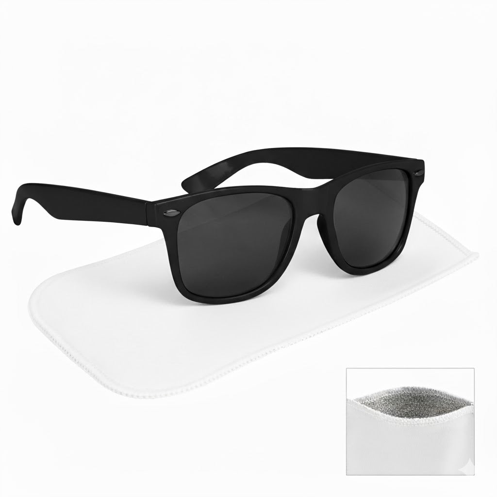 Malibu Sunglasses With Rpet Microfiber Sunglass Pouch - Black