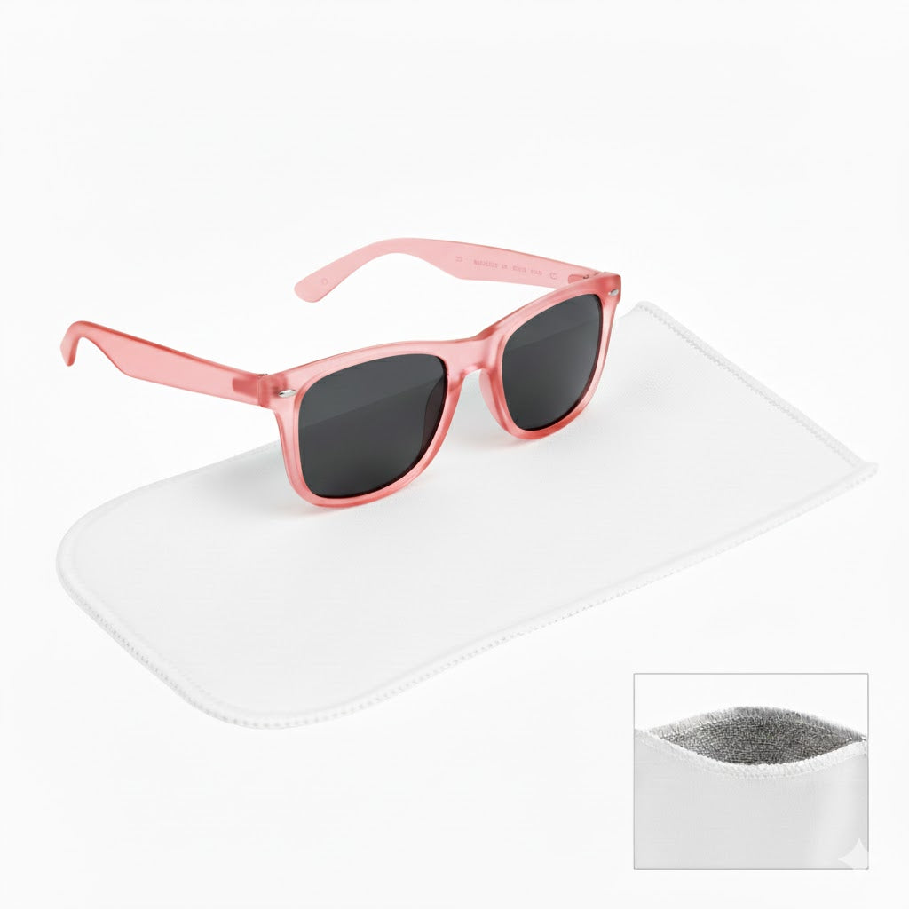 Malibu Sunglasses With Rpet Microfiber Sunglass Pouch - Translucent Orange