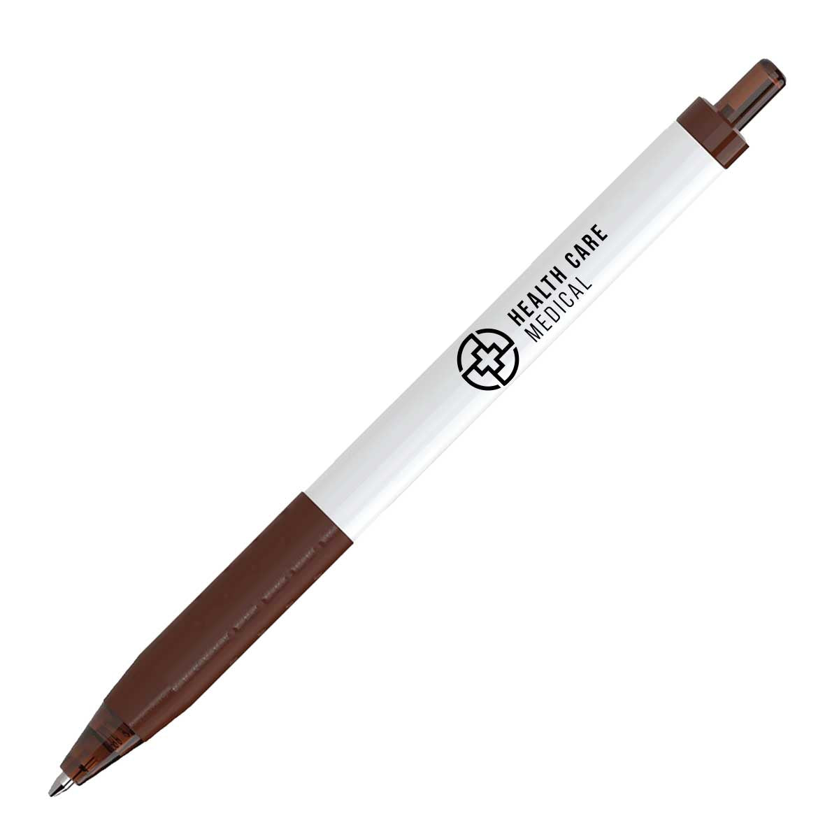 Papermate Ink Joy 300 R/T White Barrel 8 Colored Grips By Papermate - White With Brown