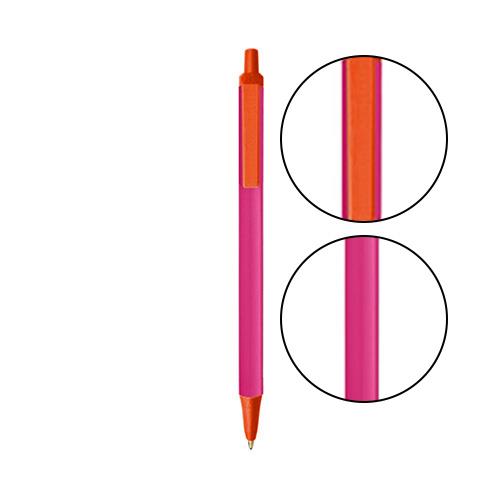 Pink BIC® Clic Stic® Pen - Pink With Orange