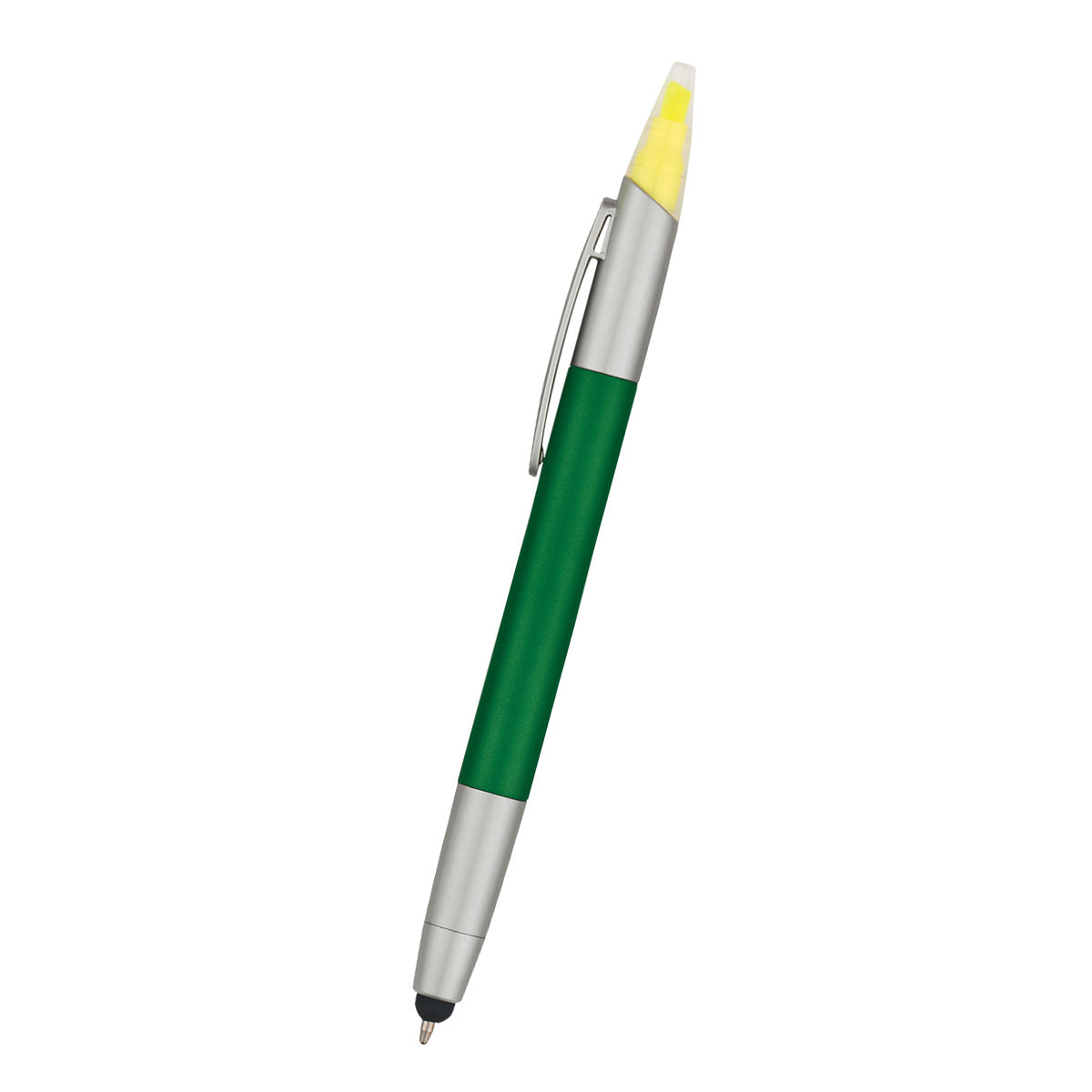 3-In-1 Pen With Highlighter and Stylus - Green