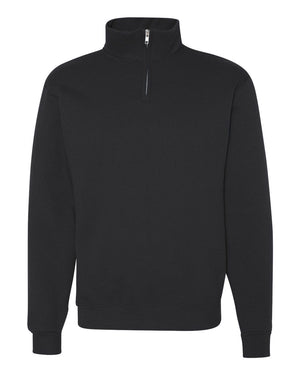 JERZEES Adult 8 oz. NuBlend® Quarter-Zip Cadet Collar Sweatshirt - Black