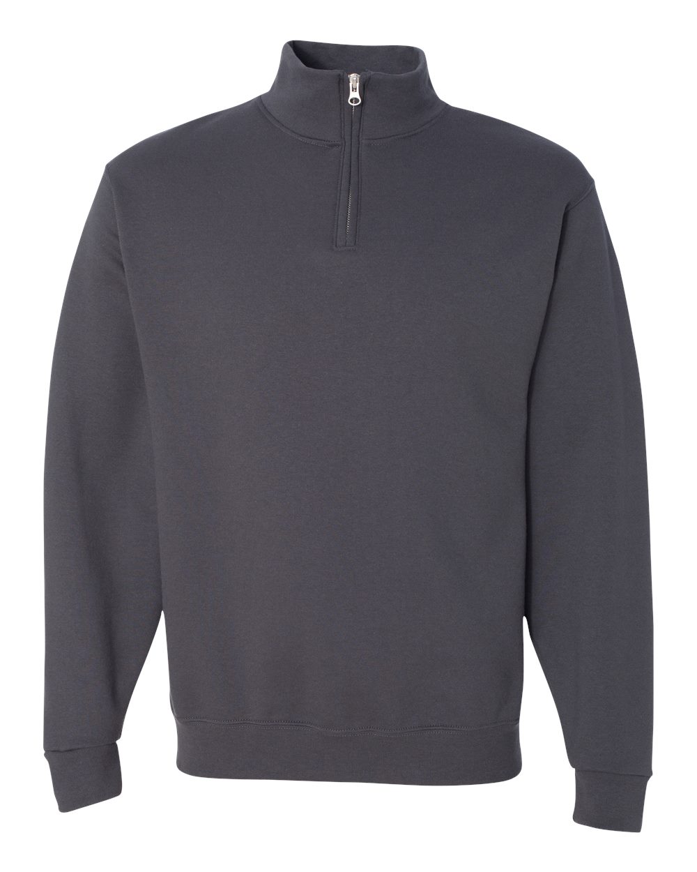 JERZEES Adult 8 oz. NuBlend® Quarter-Zip Cadet Collar Sweatshirt - Charcoal Grey