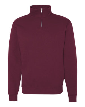 JERZEES Adult 8 oz. NuBlend® Quarter-Zip Cadet Collar Sweatshirt - Maroon