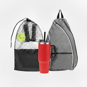 INTREPID PICKLEBALL KIT - Heather Gray/Red