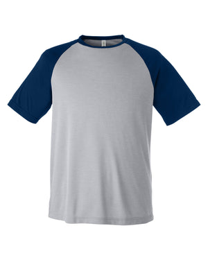 Unisex Zone Colorblock Raglan T-Shirt - Ath Ht/Sp Dk Nv