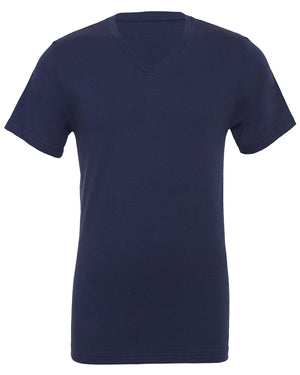 Unisex Jersey Short-Sleeve V-Neck T-Shirt - Navy